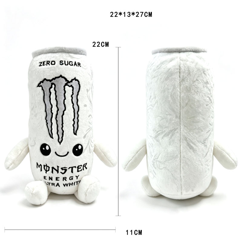 Popular Anime Merchandise - 人気アニメやゲームのグッズ：クリスマスプレゼントに最適な、モンスターエナジーの白いモンスターの爪を模した缶入りぬいぐるみ。
