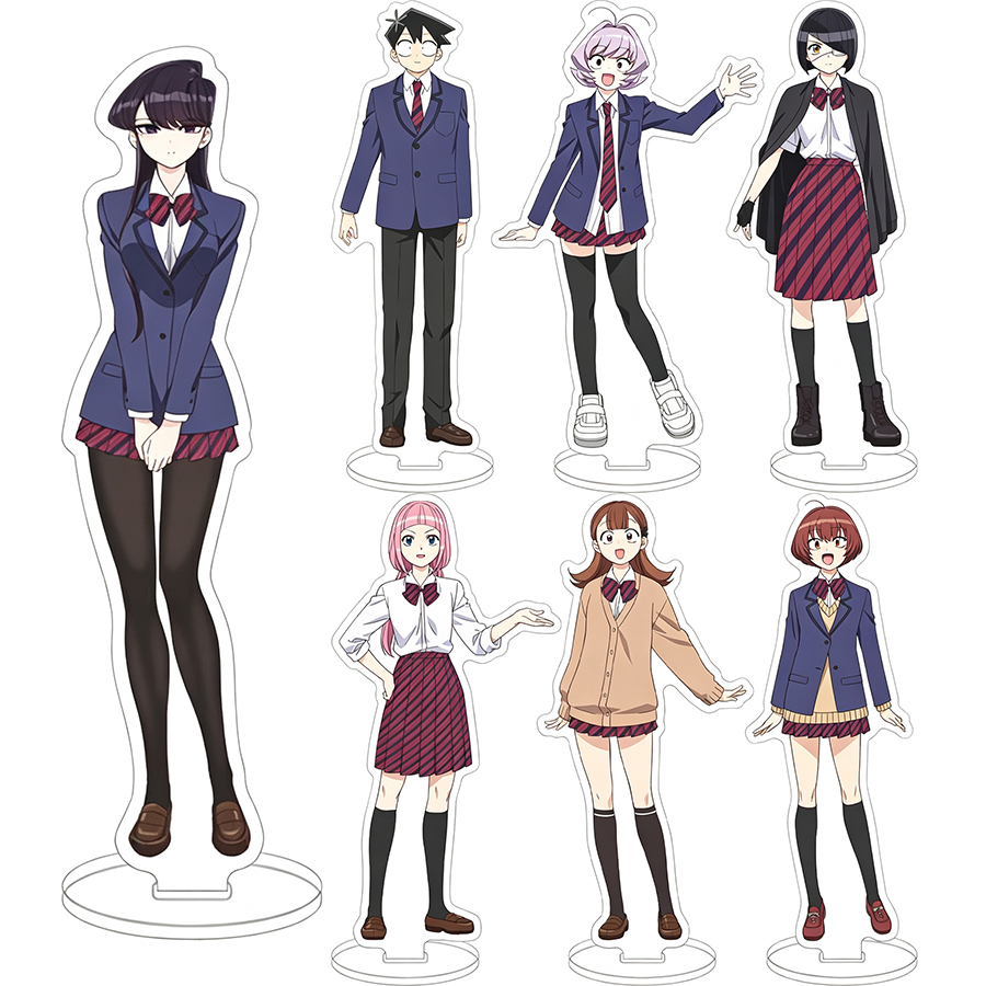 Anime Merchandise Collection - 16 センチメートルアニメコミはコミュニケーションが取れないフィギュアコミ祥子長谷夏美ヒト日野谷音音アクリルスタンド Cos 装飾品ギフト