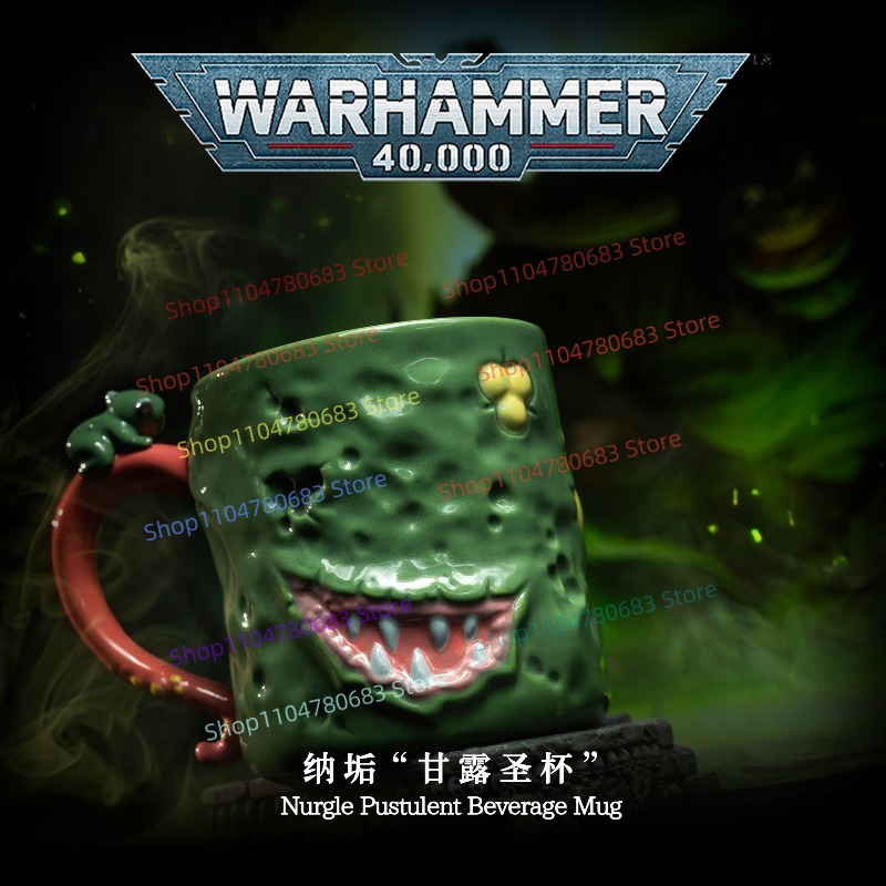 Anime Merchandise Mugs - 40K ナーグルマグカップ、オフィスや家庭用のセラミック製ウォーターカップ、ゲームアニメグッズ、男性へのホリデーギフトやコレクションギフト