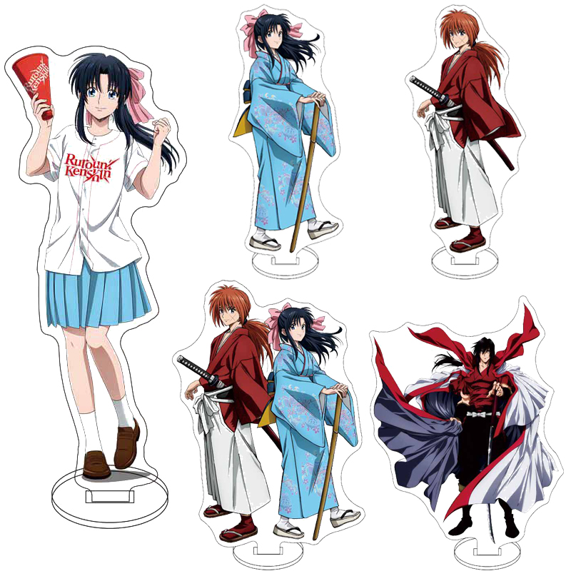 Anime Merchandise Collection - 16cmのアクリル製フィギュアスタンド。アニメ『浪客転生』の主人公、神威、神楽、雪島、佐々木、山田のコスプレ用オーナメント。ギフトにも最適。
