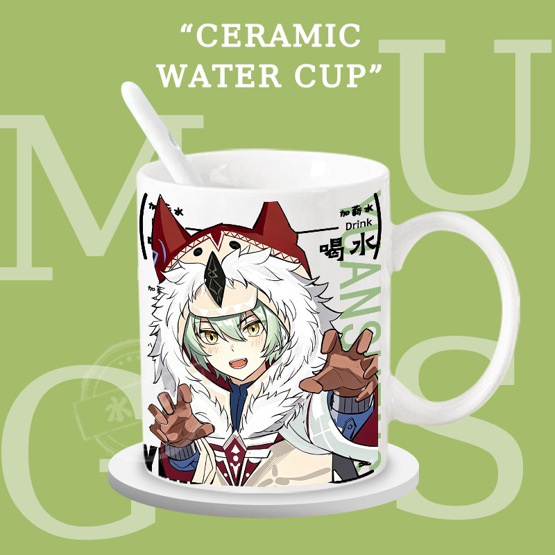 ゲーム「原神」の可愛いセラミックマグカップ。アリョーシャ、オ - Anime Merchandise Mugs のレビューと価格